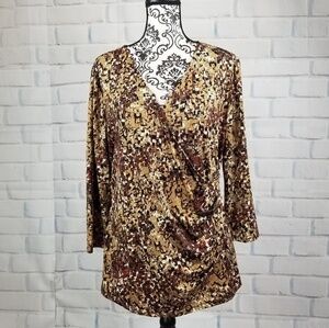 Dressbarn sz xl stretch knit 3/4 sleeve top